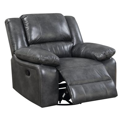 grey leather rocker recliner