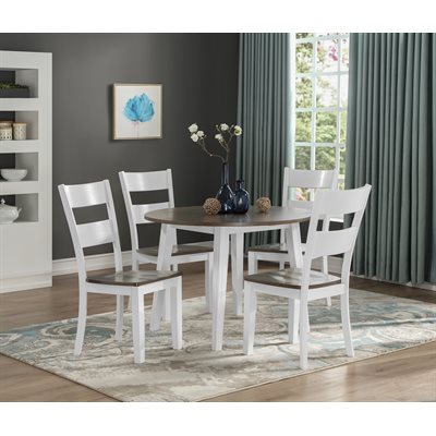 42" ROUND DINING TABLE W / DROP LEAF