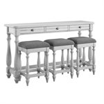 SOFA TABLE W / 3 STOOLS