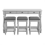 SOFA TABLE W / 3 STOOLS