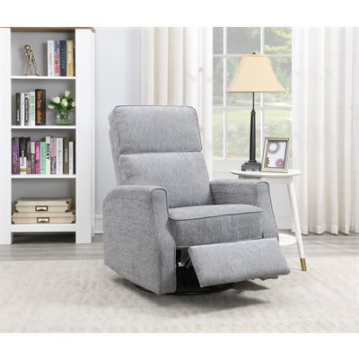 SWIVEL GLIDER RECLINER-GREY