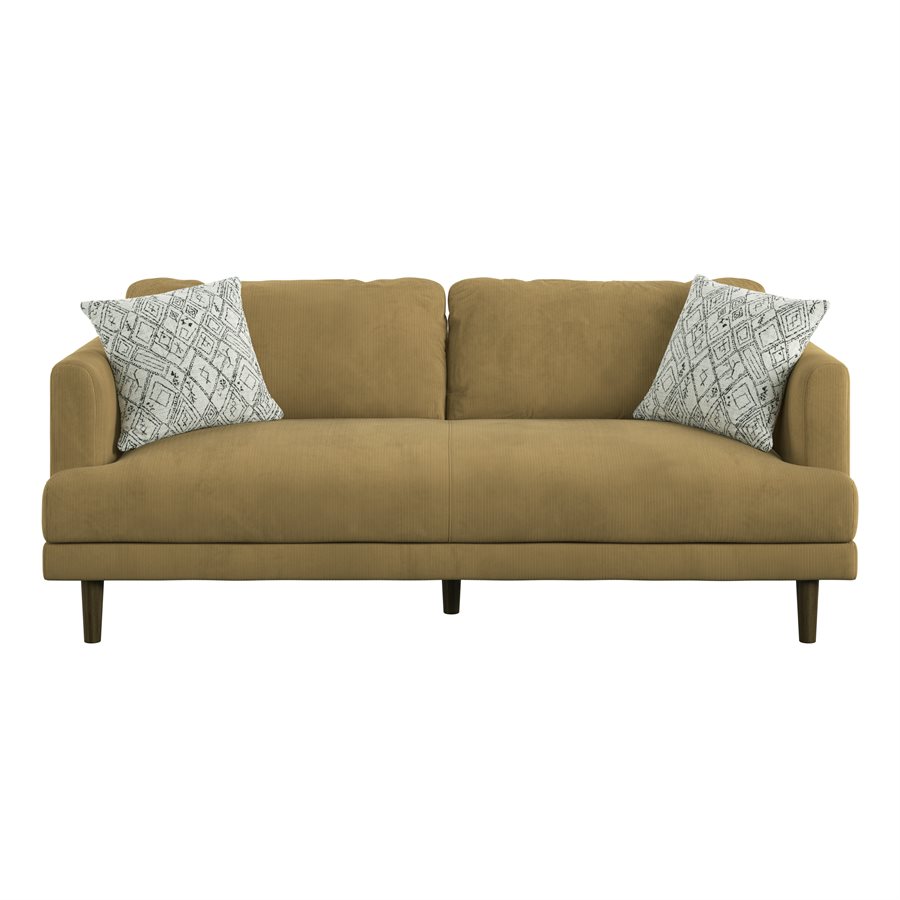 SOFA W / 2 PILLOWS MUSTARD