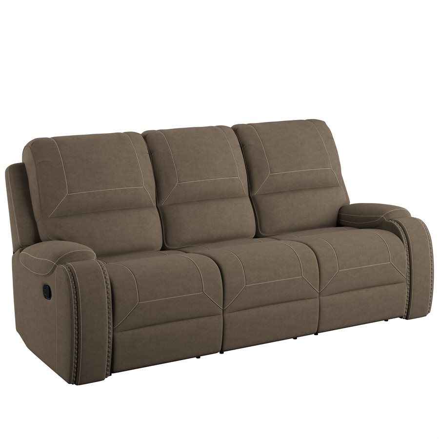 MOTION SOFA W / DROPDOWN TABLE & USB - BROWN